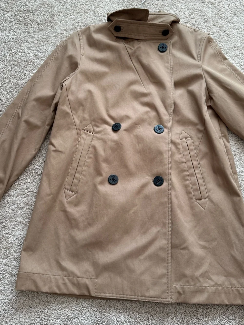 J. Crew Tan Double-Breasted Trench Coat